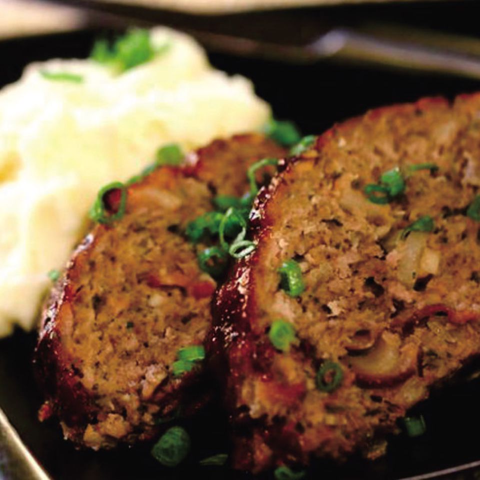 Sliced air fryer meatloaf